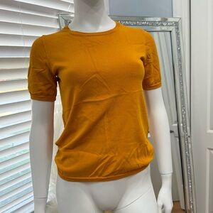 Ann Taylor mustard Short Sleeve Tee